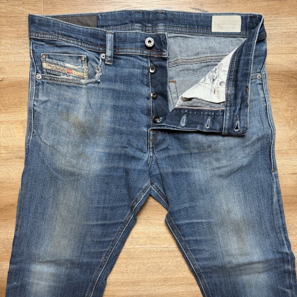 Diesel Jeans Men 32x27 Blue Tepphar Slim Carrot Stretch Denim 0604B (Tagged 33)